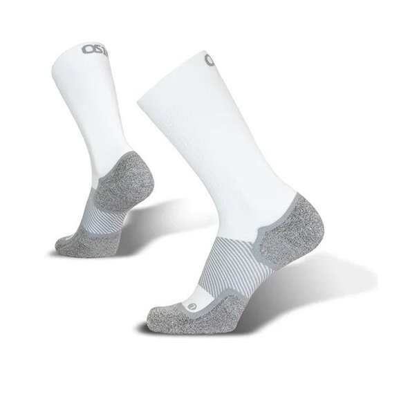 OS1st WC Wicked Comfort Crew Sock-White Mid-Calf - Picture 1 of 2